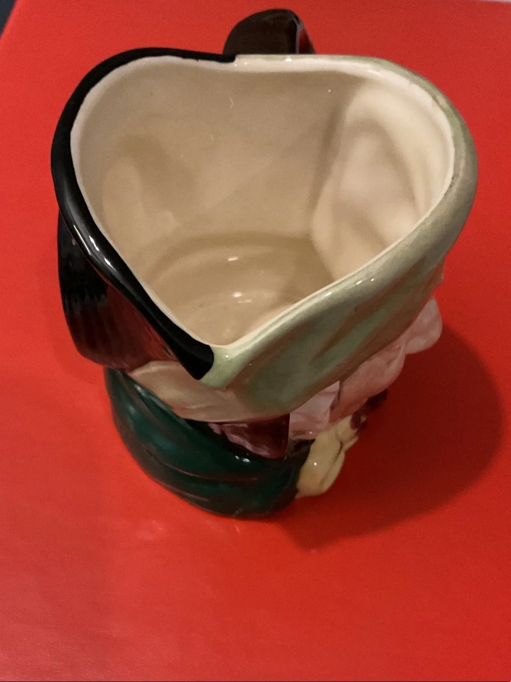 Royal Doulton Toby Character Pitcher in Green, Cream, Brown